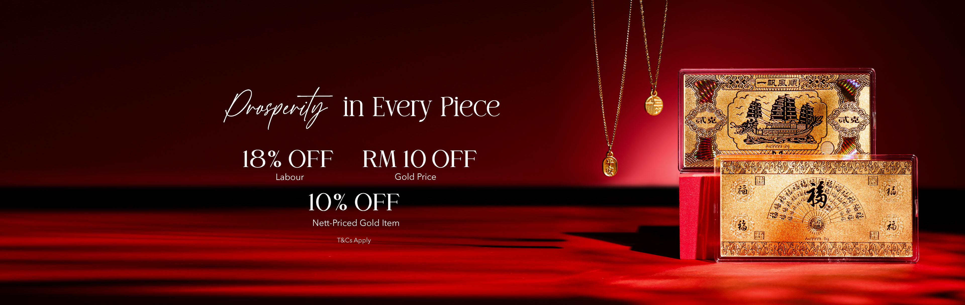 18% off labour + $8 off gold price 10% off nett-priced gold items